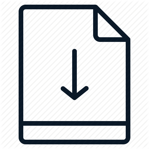 Arrow, Down, File, Move Icon