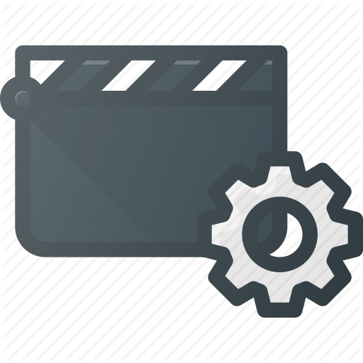 Clapper, Clip, Cut, Movie, Settings Icon