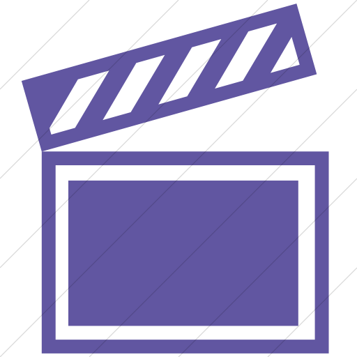 Simple Purple Classica Movie Clapper Icon
