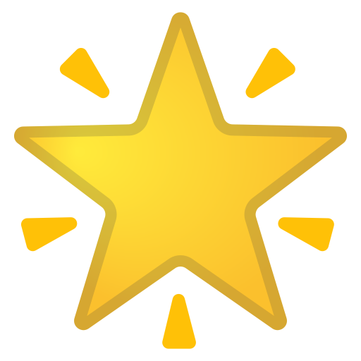 Glowing Star Icon Noto Emoji Travel Places Iconset Google