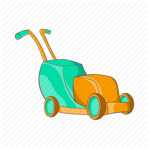 Cartoon, Equipment, Garden, Gardening, Grass, Lawn, Mower Icon