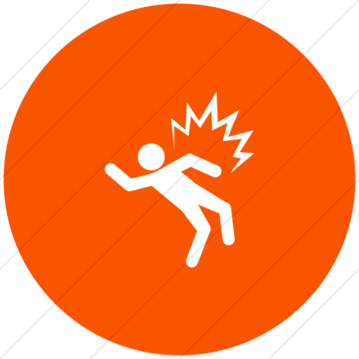 Flat Circle White On Orange Ocha Humanitarians Security