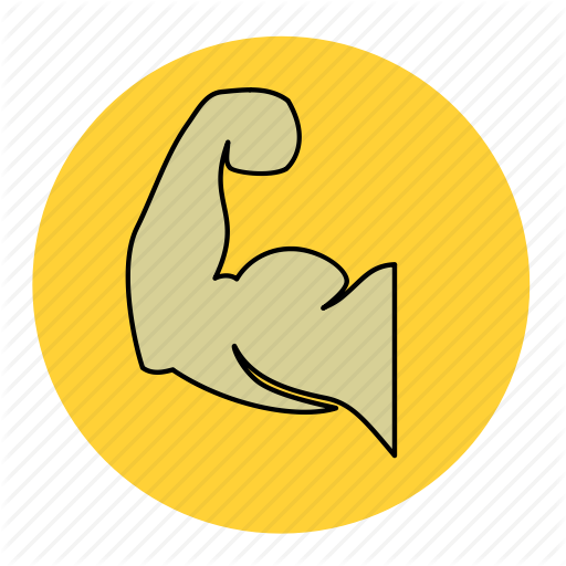 Arm, Big, Bodybuilding, Fitness, Health, Line, Muscle Icon