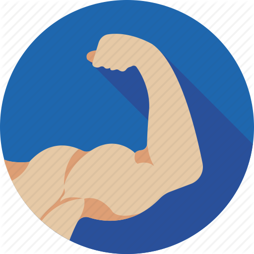 Bic Fitness, Muscle, Muscular Arm, Strong Arm Icon