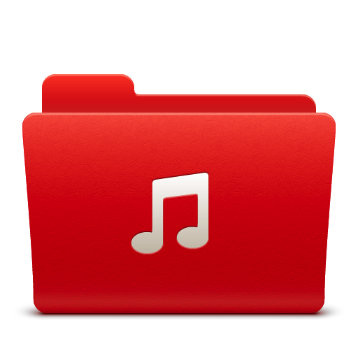 Music, Folder Icon Free Of Soda Red Icons