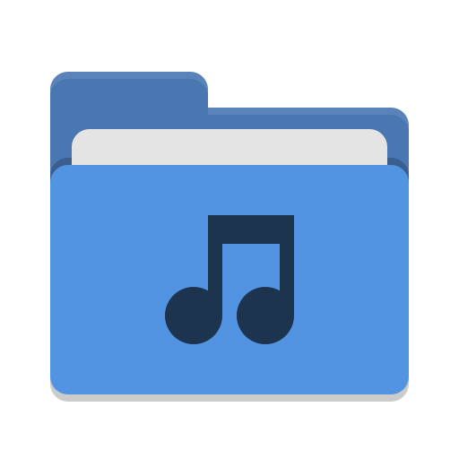 Folder Blue Music Icon Papirus Places Iconset Papirus