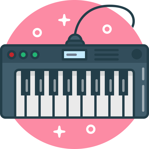 Piano, Technology, Music, Computer, Device, Media, Keyboard Icon