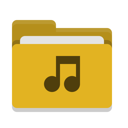 Folder, Yellow, Music Icon Free Of Papirus Places