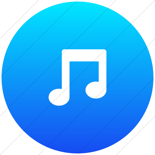 Flat Circle White On Ios Blue Gradient Foundation