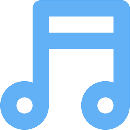 Tropical Blue Music Note Icon