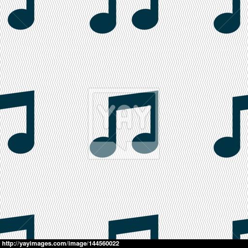 Music Note Sign Icon Musical Symbol Seamless Abstract Background