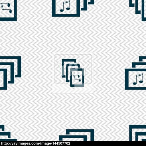Music Format Sign Icon Musical Symbol Seamless Abstract
