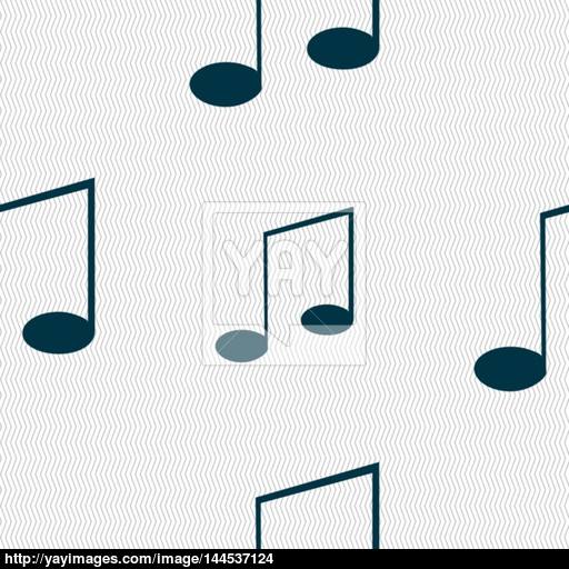 Music Note Sign Icon Musical Symbol Seamless Abstract Background