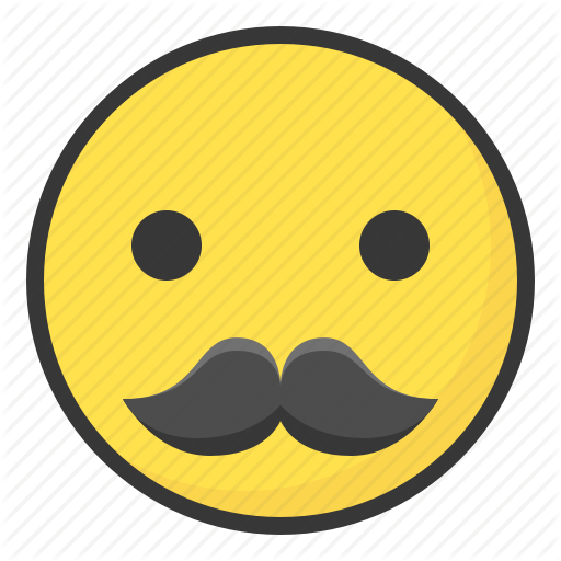 Emoji, Emoticon, Expression, Face, Mustache Icon