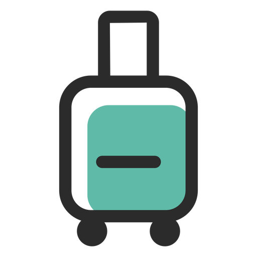 Rolling Luggage Colored Stroke Icon