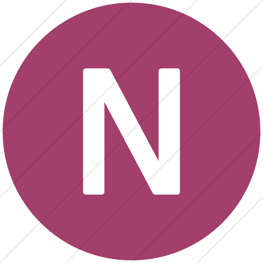 Flat Circle White On Pink Alphanumerics Uppercase