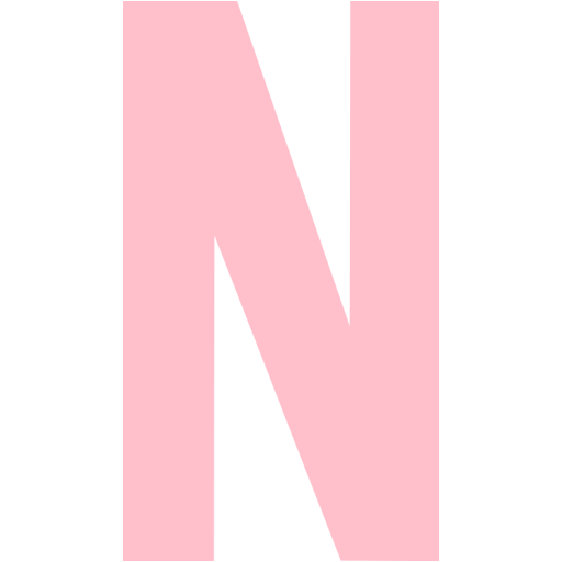 Pink Letter N Icon