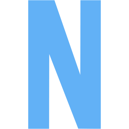 Tropical Blue Letter N Icon