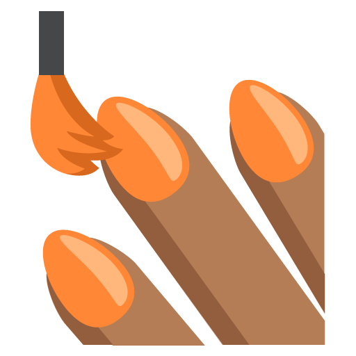Nail Polish Medium Dark Skin Tone Emoji Emoticon Vector Icon