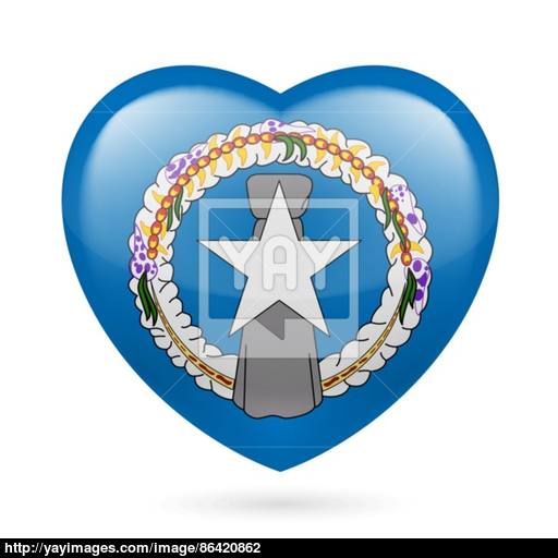 Heart Icon Of Northern Mariana Islands Vector