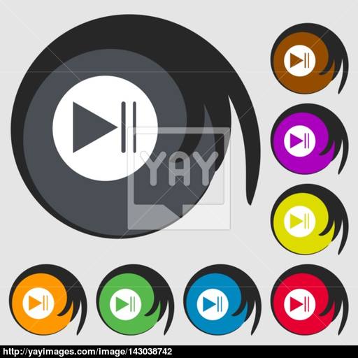 Arrow Sign Icon Next Button Navigation Symbol Symbols On Eight