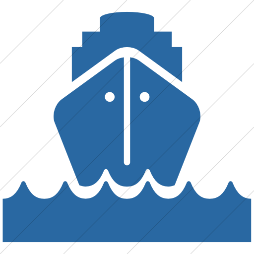 Simple Blue Ocha Humanitarians Logistics Ship Icon