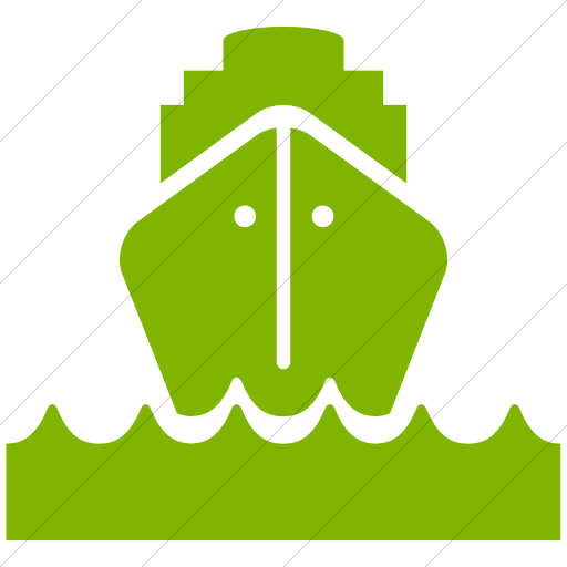 Simple Green Ocha Humanitarians Logistics Ship Icon