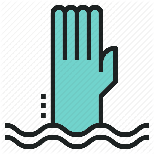 Drown, Hand, Help, Need, Rescue, Submerge Icon