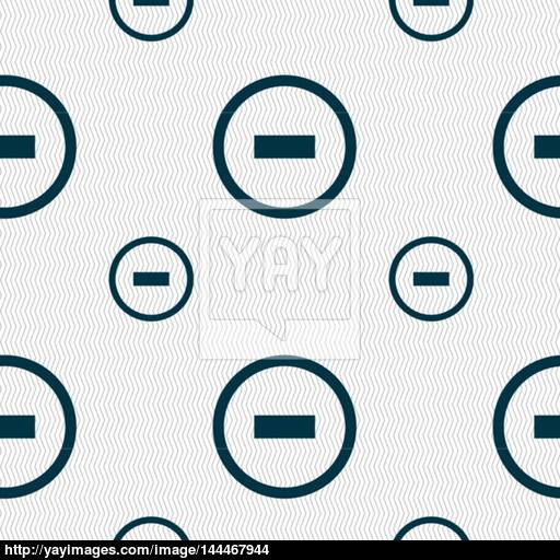 Minus Sign Icon Negative Symbol Zoom Out Seamless Pattern