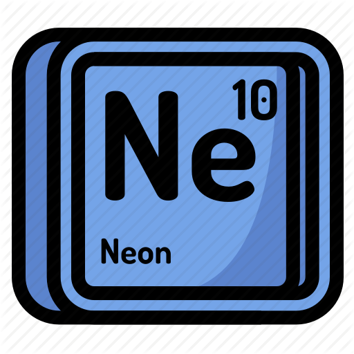 Atom, Atomic, Chemistry, Element, Mendeleev, Neon Icon