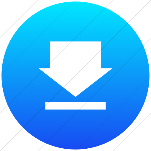 Flat Circle White On Ios Blue Gradient Classic Arrows