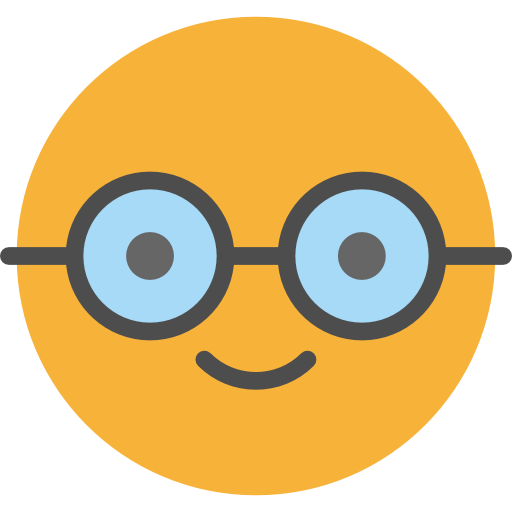 Nerd, Interface, Freak, Geek, Glasses, Emoticon Icon