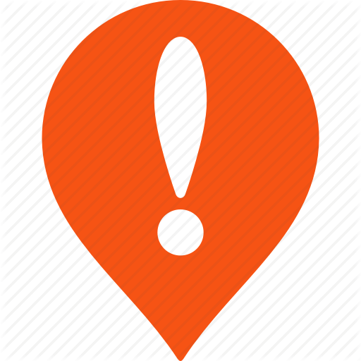 Alert, Attention, Danger, Map Pointer, Point, Problem, Warning Icon
