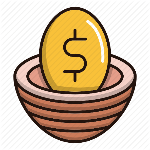Egg, Gold, Money, Nest Icon