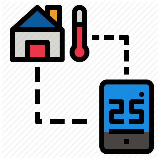 Home, Smart, Thermometer Icon