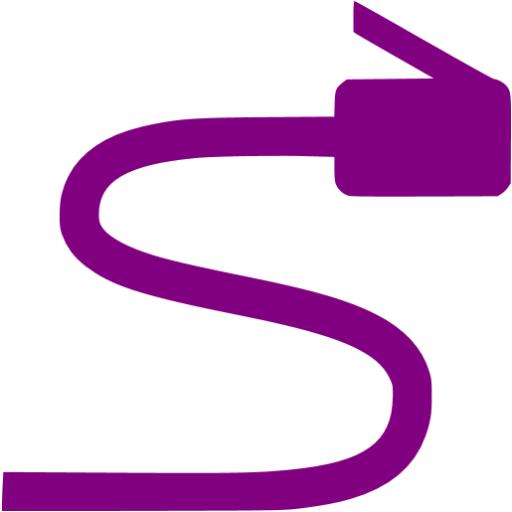 Purple Network Cable Icon