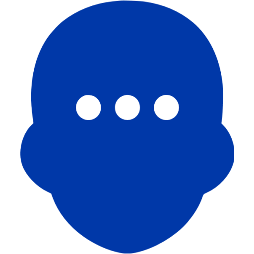 Royal Azure Blue Neutral Dicision Icon