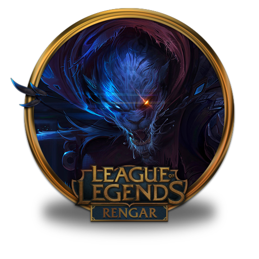 Rengar Night Hunter Icon League Of Legends Gold Border Iconset