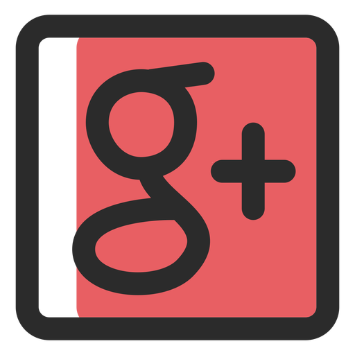 Google Plus Colored Stroke Icon