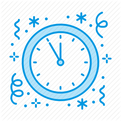 Clock, Midnight, New, Year Icon