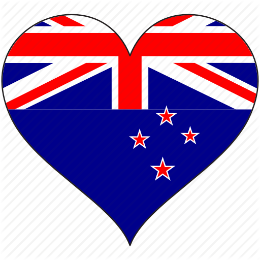 Flag, Flags, Heart, New Zealand Icon