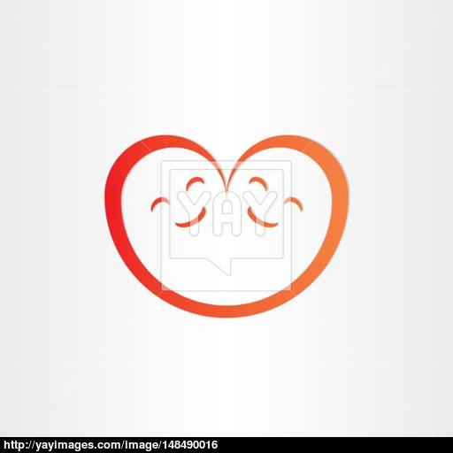 Twins Babies Smile Heart Shape Love Icon Vector