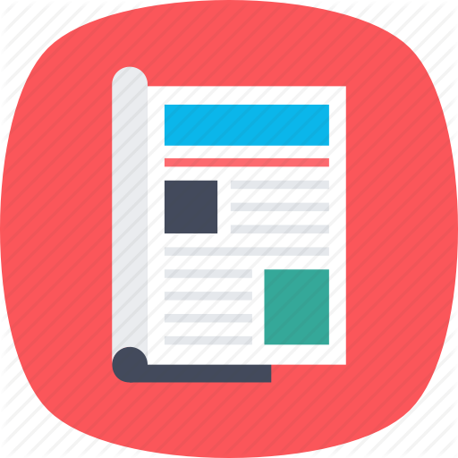 News, Newsfeed, Newsletter, Newspaper, Print Media Icon