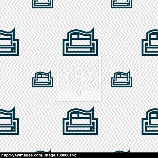 Newspaper Icon Sign Seamless Pattern With Geometric Texture