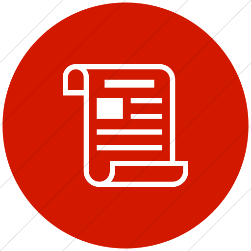 Flat Circle White On Red Iconathon Historical Newspaper