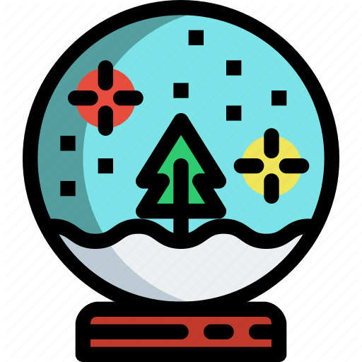 Christmas, Decoration, Globe, Snow Icon