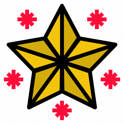Christmas, Night, Shiny, Star Icon