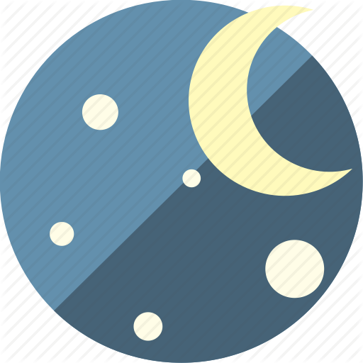 Forecast, Moon, Night, Space, Stars Icon