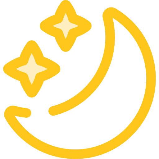 Stars, Moon, Night Icon
