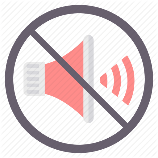 No Audio, No Music, No Volume, Silence Icon